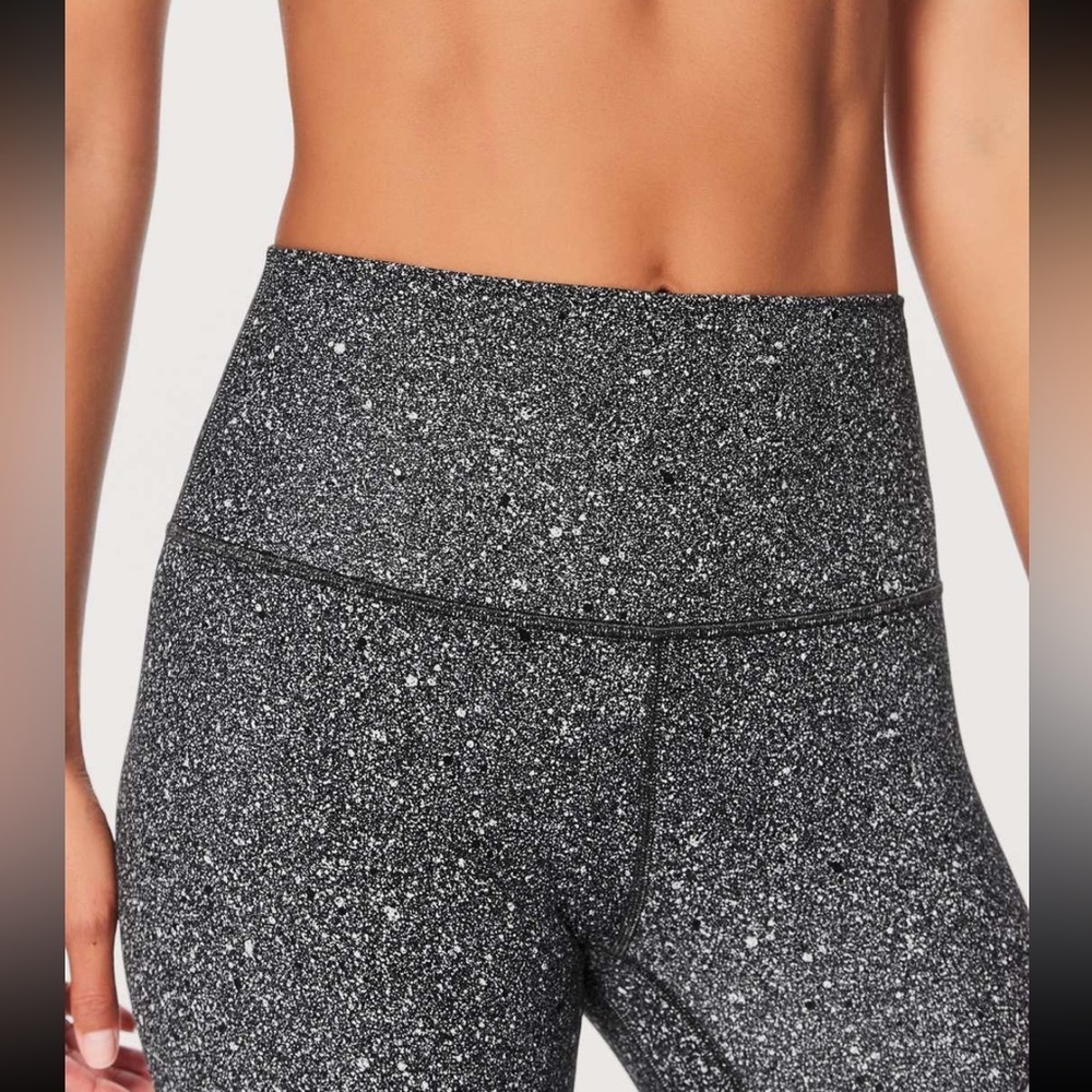 Lululemon Align Pant II 25" Leggings in "Luminesce Splatter Ice Grey Black"